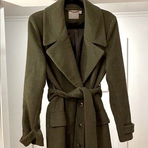 ASOS Army Green Trench Coat Size 10